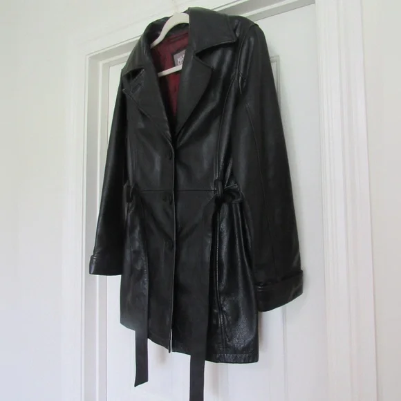Vintage Wilson’s Leather Trench Coat - Picture 4 of 16